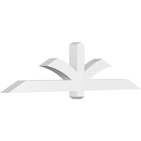 Ekena Millwork Redmond Architectural Grade PVC Gable Bracket, 72"W x 18"H x 4"D x 4"F, 6/12 Pitch GBP072X18X0404RED00 - main